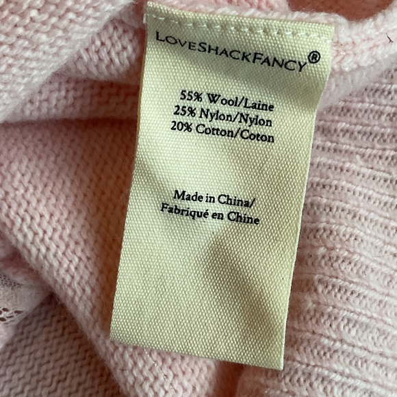 LoveShackFancy Brandie Pink Lace Cardigan - Picture 14 of 15